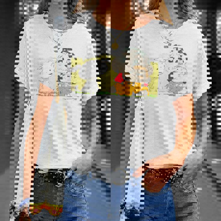 クレヨンしんちゃん 「ひまわり抱っこ」しんちゃん Tシャツ 彼女への贈り物