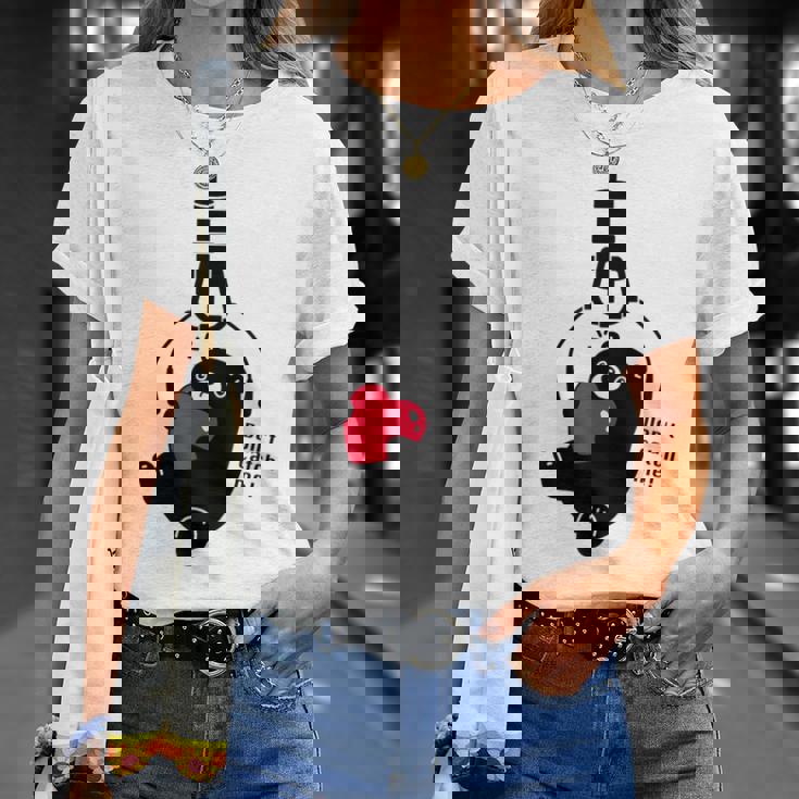 クレーンゲーム アーム Ufoキャッチャー 熊 ぬいぐるみ シルエット イラスト おもしろ Don't Catch Me Tシャツ 彼女への贈り物