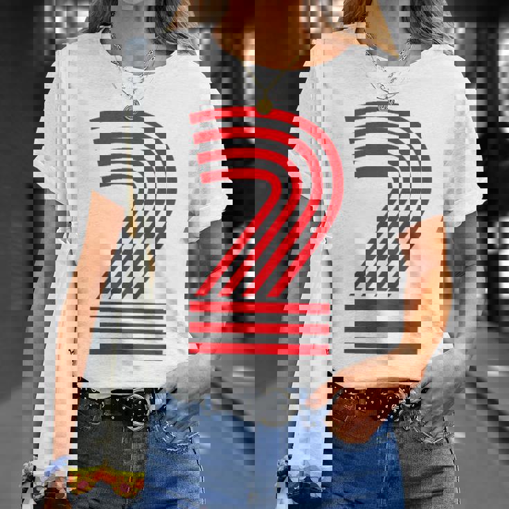 クールなレトロなレタリングジャージ、背番号2 Two Dos Tシャツ 彼女への贈り物