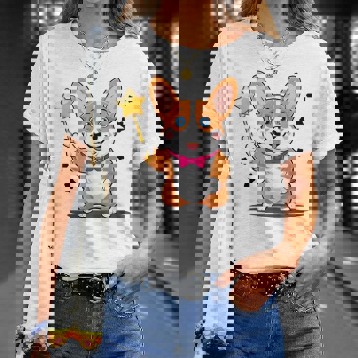 コーギー・マジシャン マジックコスチューム Tシャツ 彼女への贈り物