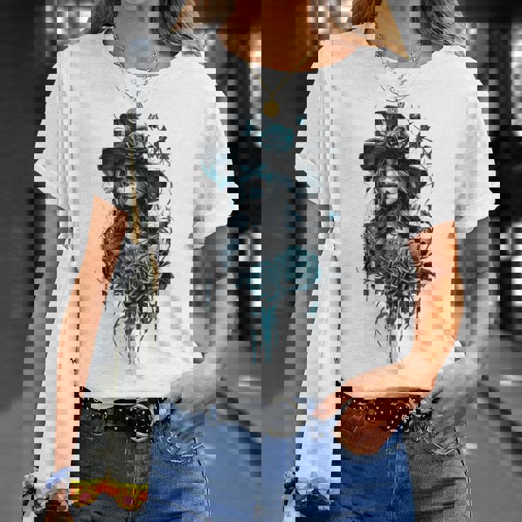 ゴシックガール ハロウィンコスチューム 魔女ゴス オカルトウィッカ Tシャツ 彼女への贈り物