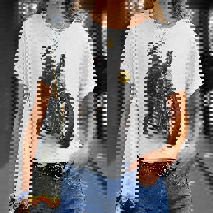 ゴリラ バイク バイカー Tシャツ 彼女への贈り物