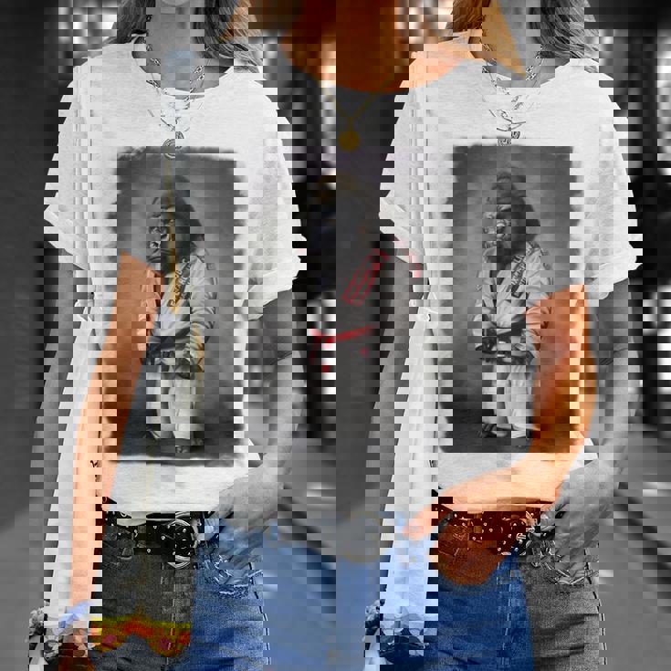 ゴリラ先生 日本の柔道と空手武道 Tシャツ 彼女への贈り物