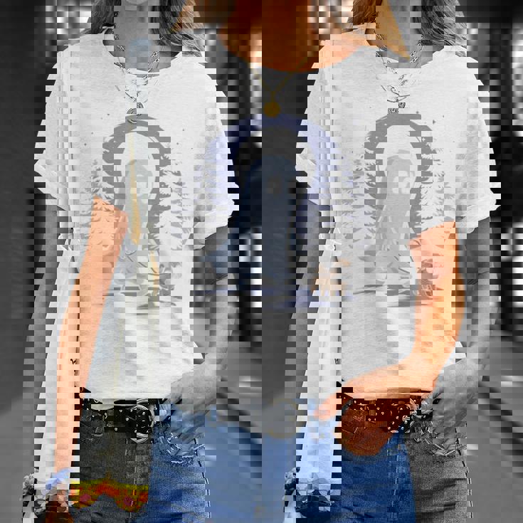 ゴースト 犬 散歩 面白い ハロウィン コスチューム パーティー パグ愛好家 長袖tシャツ Tシャツ 彼女への贈り物