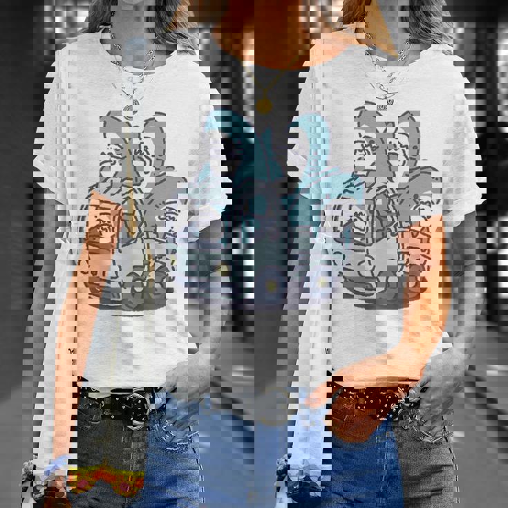 サメがたくさんトラックに Tシャツ 彼女への贈り物