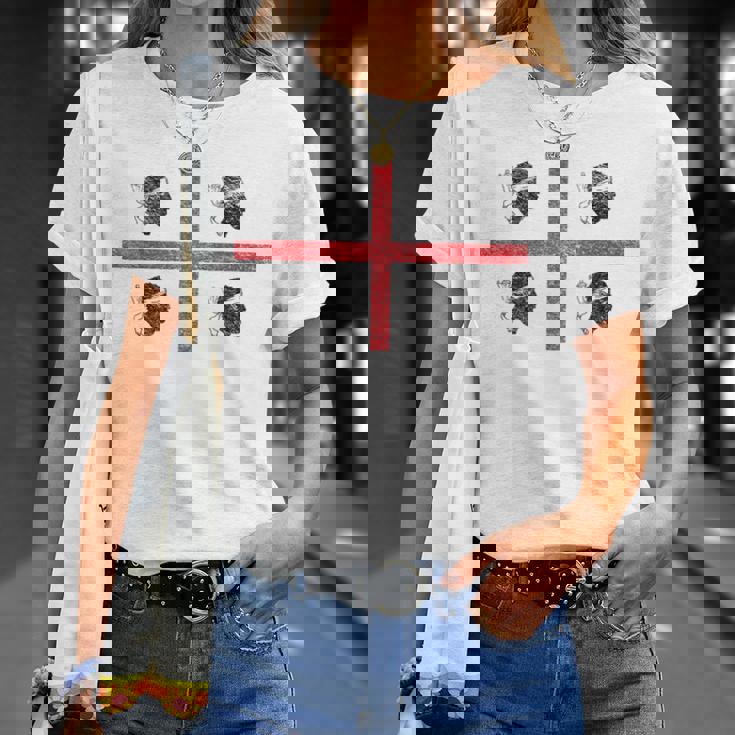 サルデーニャ国旗 イタリア 4 ムーア人 Tシャツ 彼女への贈り物