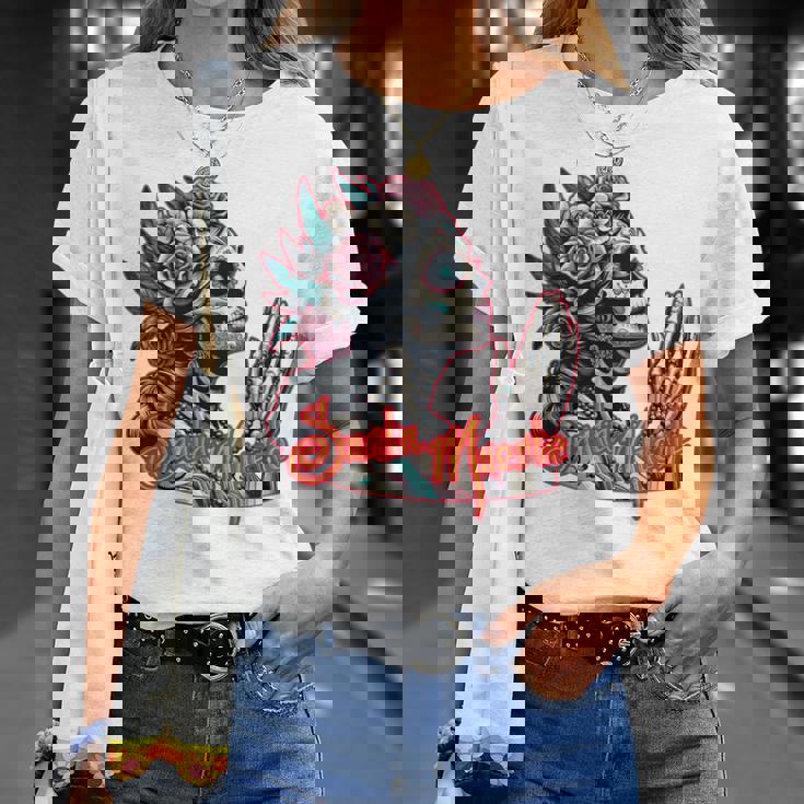 サンタ・ムエルテ カトリーナ カラベラ 長袖tシャツ Tシャツ 彼女への贈り物