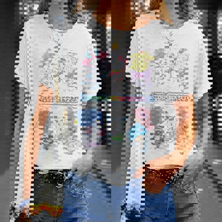 サンリオキャラクターズ サンリオキャラクター大賞デザイン 集合D Tシャツ 彼女への贈り物