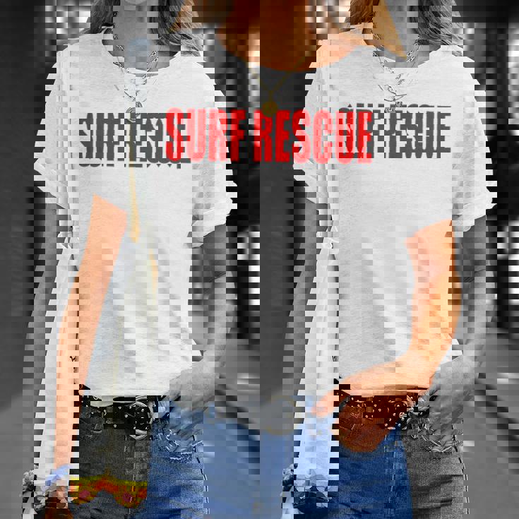 サーフレスキュービーチパトロールショアライフガード Tシャツ 彼女への贈り物