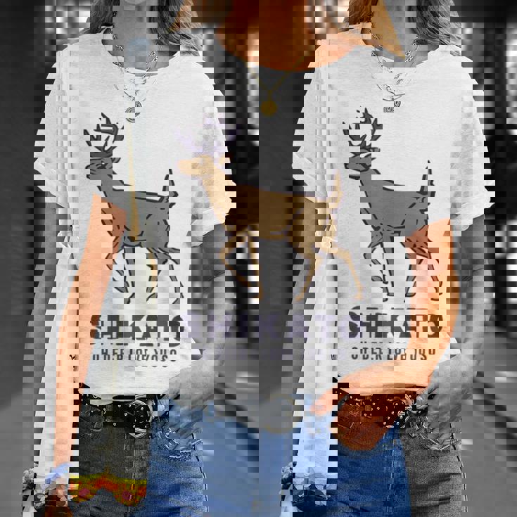 シカトhikato しかと 鹿 イラスト 簡単 鹿好き 鹿の十 鹿十 無視 シカトする 花札 言葉 おもしろ Tシャツ 彼女への贈り物