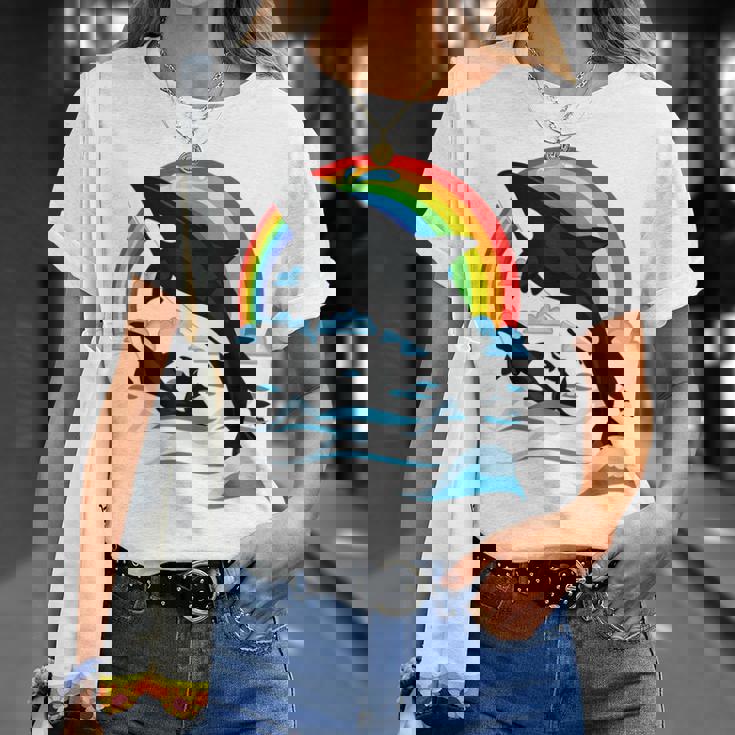 シャチ。シャチホエールウォッチング Tシャツ 彼女への贈り物