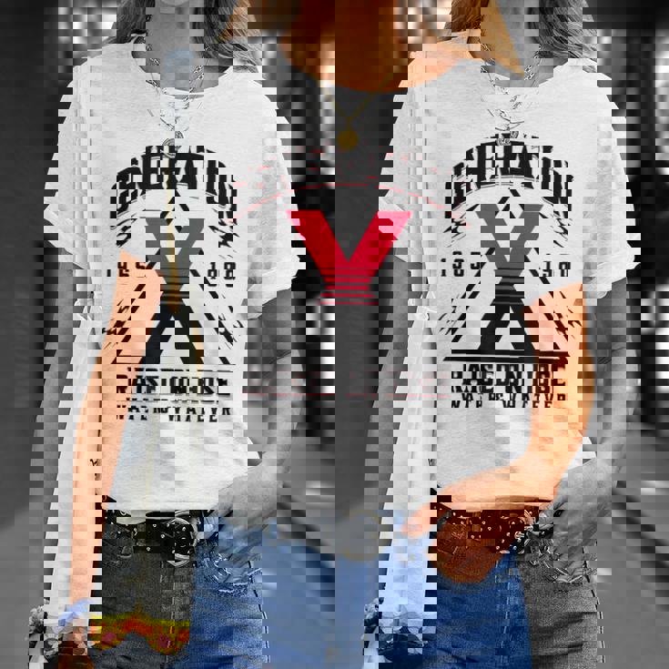 ジェネレーションxはホースウォーターで育ちました 1965 1980 Tシャツ 彼女への贈り物