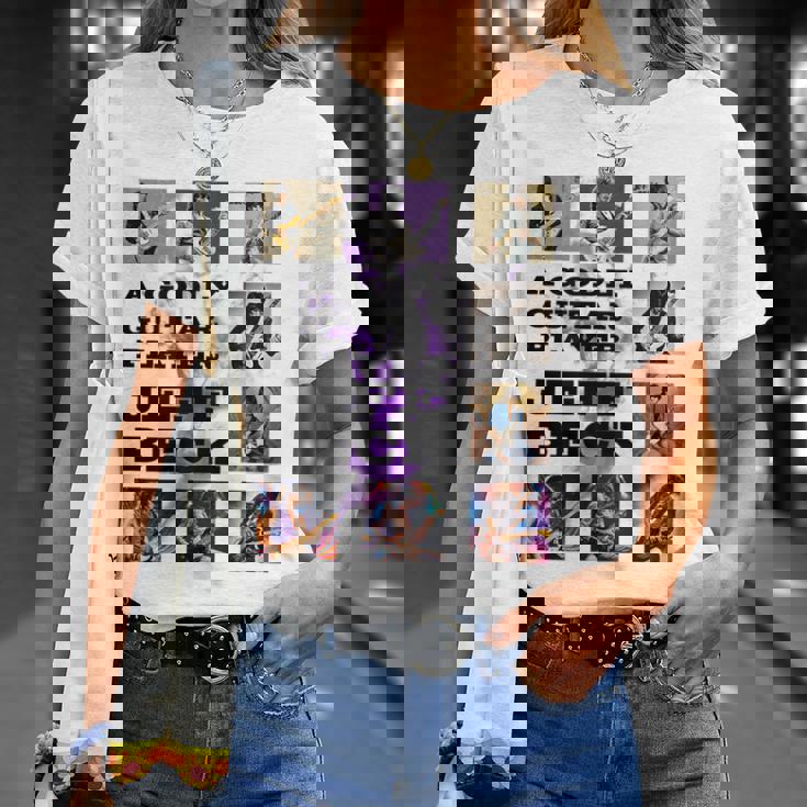 ジェフベック_005_Back Printed Tシャツ 彼女への贈り物