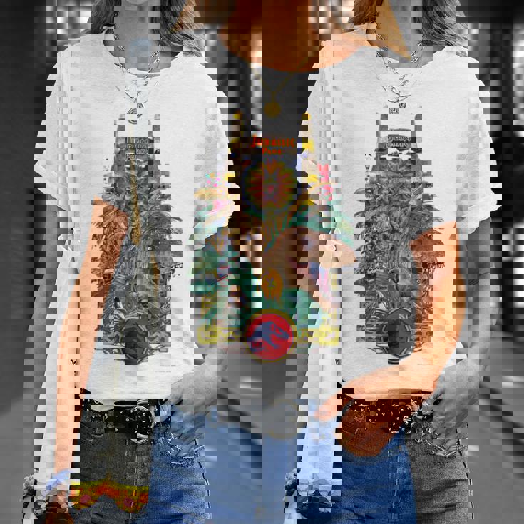 ジュラシック・ワールド Gate & Dinosaurs Arttyle Tシャツ 彼女への贈り物