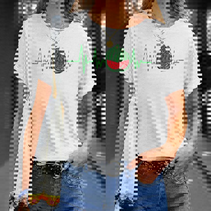 スイカ 農家 ハートビート ガーデニング 果物 農業 庭師 長袖tシャツ Tシャツ 彼女への贈り物