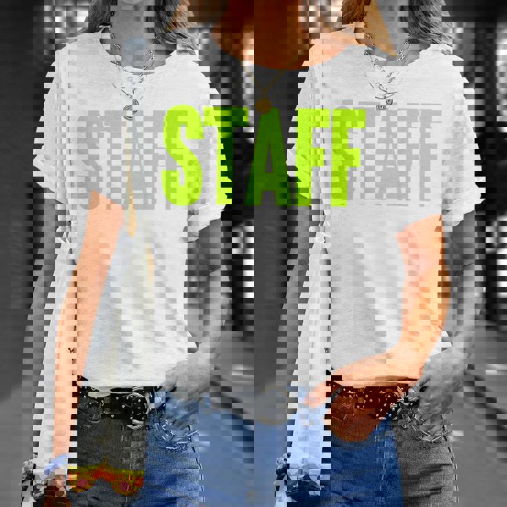 スタッフ イベント 衣装 クルー 音楽祭 Backprint ワーカー Tシャツ 彼女への贈り物