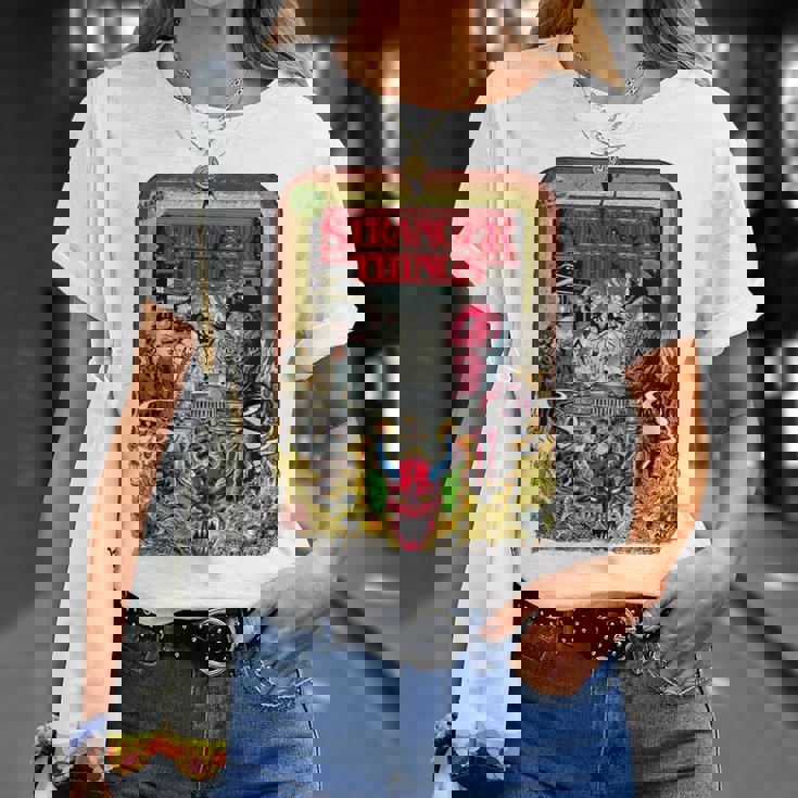 ストレンジャー・シングス プロモコミック The Partyecna セピア ヴィンテージ Tシャツ 彼女への贈り物