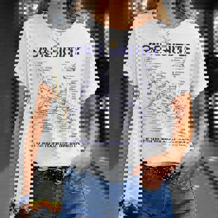 スペースシャトル レトロレイアウト ロケット科学者&宇宙飛行士用 Tシャツ 彼女への贈り物