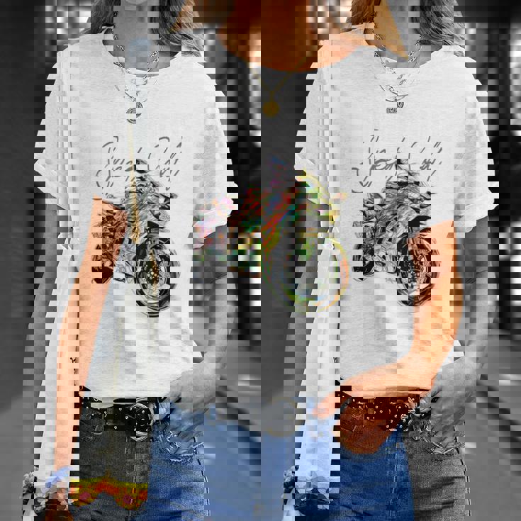 スーパースポーツ バイク レーシング バイク レーシング バックプリント バイク Tシャツ 彼女への贈り物