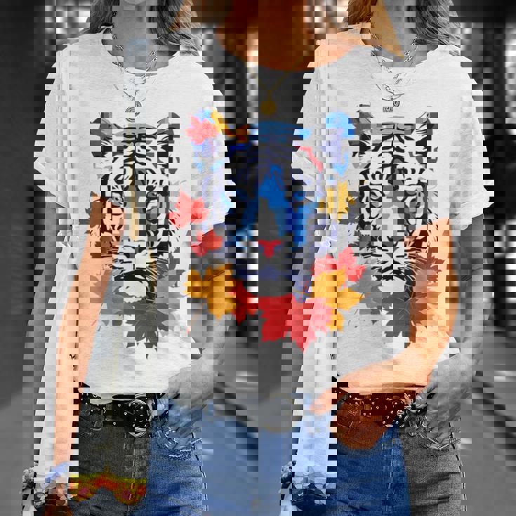 タイガー 動物 自然 動物園 抽象芸術 顔 虎 Tシャツ 彼女への贈り物