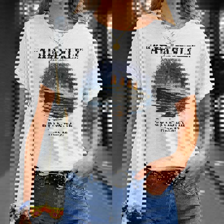 タイタニック・アヘッド フルクルーズ船 キャプテン・スミス 1912 タイタニック Tシャツ 彼女への贈り物