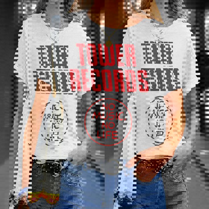 タワーレコード 音楽 レトロ ヴィンテージ 生活 Tシャツ 彼女への贈り物