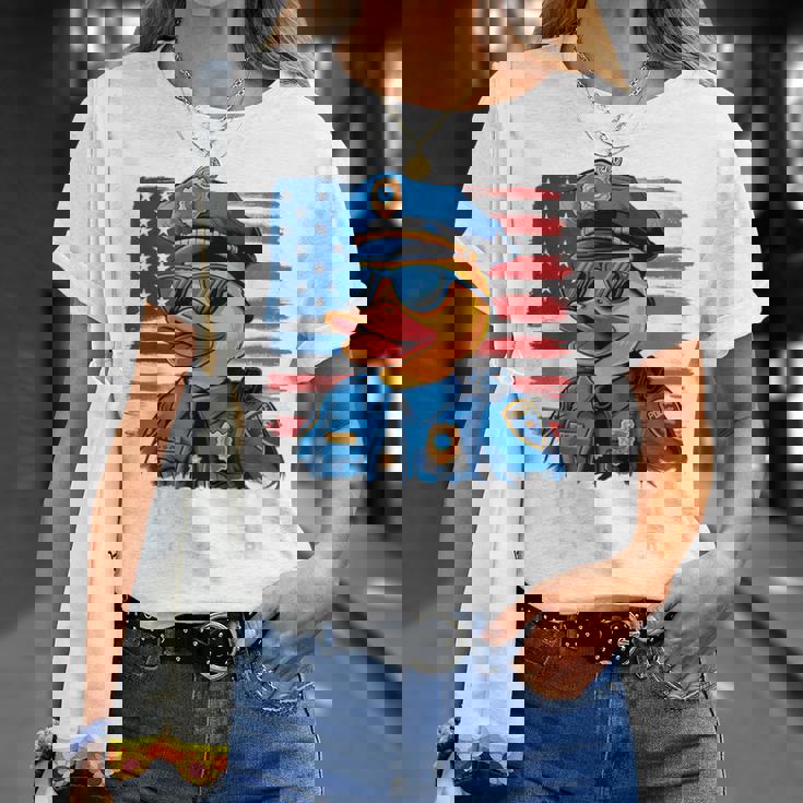 ダックパトロールファニーポリスダック Tシャツ 彼女への贈り物