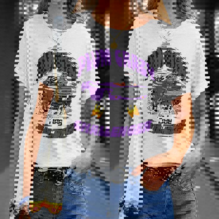ダッジ チャレンジャー プラム クレイジー ラストコール Tシャツ 彼女への贈り物
