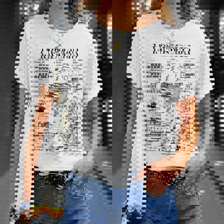 チェンバロ奏者 ヴィンテージ 特許 鍵盤 楽器 長袖tシャツ Tシャツ 彼女への贈り物