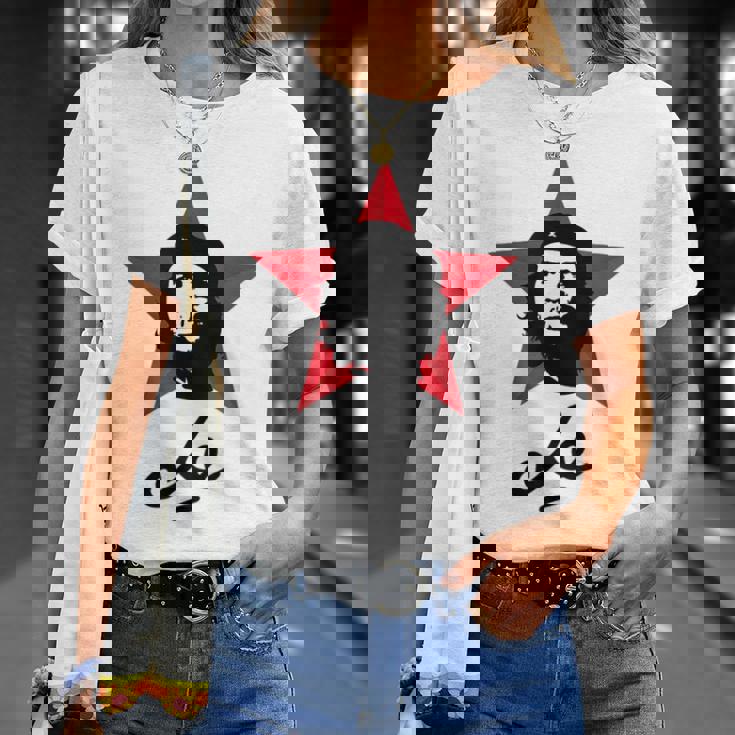 チェ・ゲバラ、キューバ、署名、ゲリラ、チェ Tシャツ 彼女への贈り物