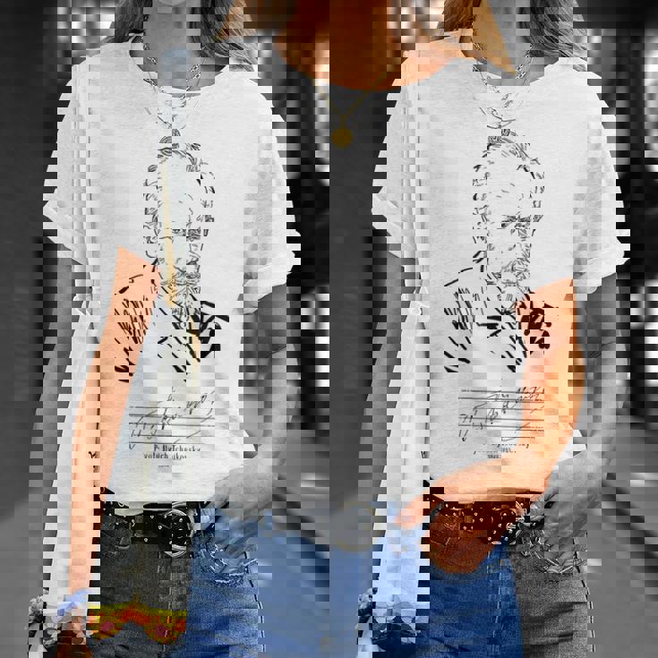 チャイコフスキー ロシアの作曲家 クラシック音楽 Tシャツ 彼女への贈り物