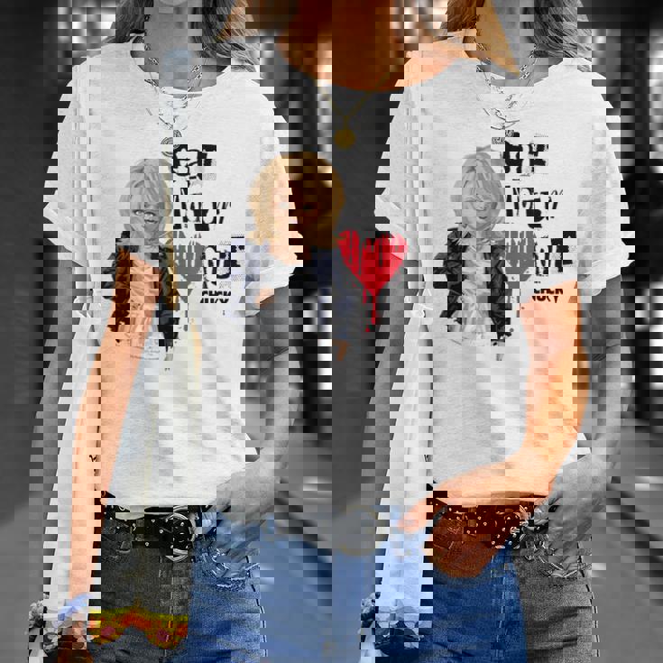 チャッキー・ティファニー・イート・ユア・ハート・アウト・バレンタイン Tシャツ 彼女への贈り物