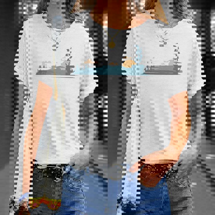 ティーカップのシルエットと黄昏のシーン 長袖tシャツ Tシャツ 彼女への贈り物