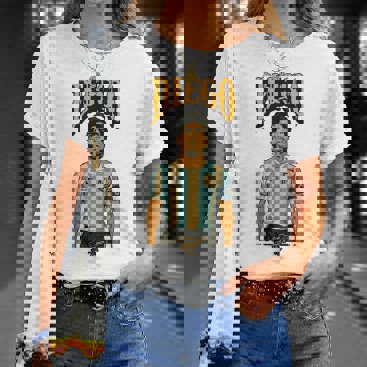 ディエゴ アルマンド マラドーナ アルゼンチン 長袖tシャツ Tシャツ 彼女への贈り物