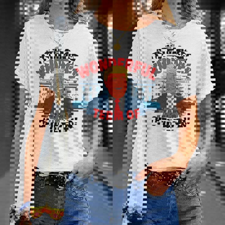 トランプ 今年一番素晴らしい用語 クリスマス 長袖tシャツ Tシャツ 彼女への贈り物