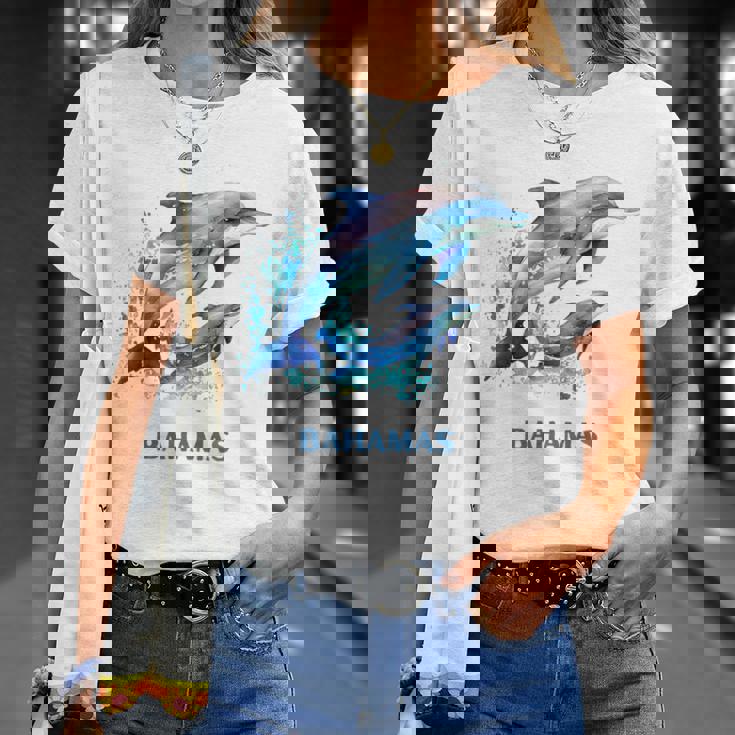 ドルフィン バケーション ヴィンテージ バハマ ビーチ デスティネーション Tシャツ 彼女への贈り物