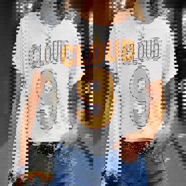 ナイス イエロー オレンジ クラウド 9 コスチューム 男女兼用 長袖tシャツ Tシャツ 彼女への贈り物