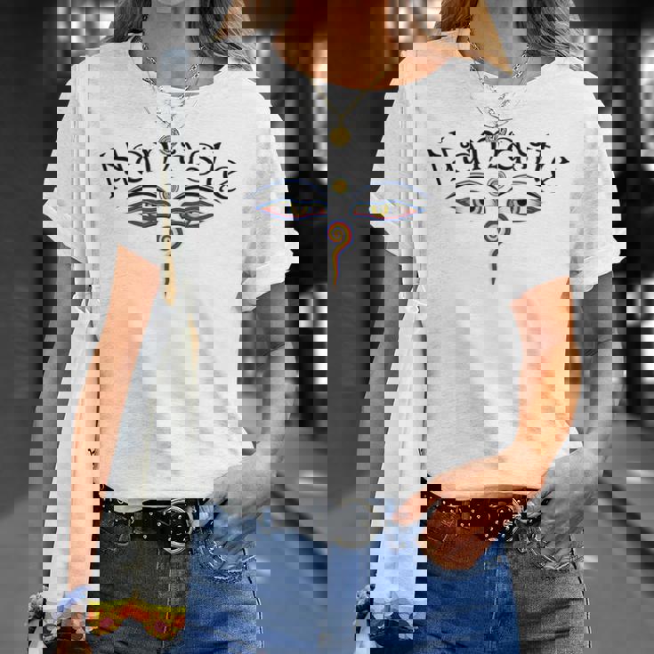 ナマステ ブッダの目 Tシャツ 彼女への贈り物