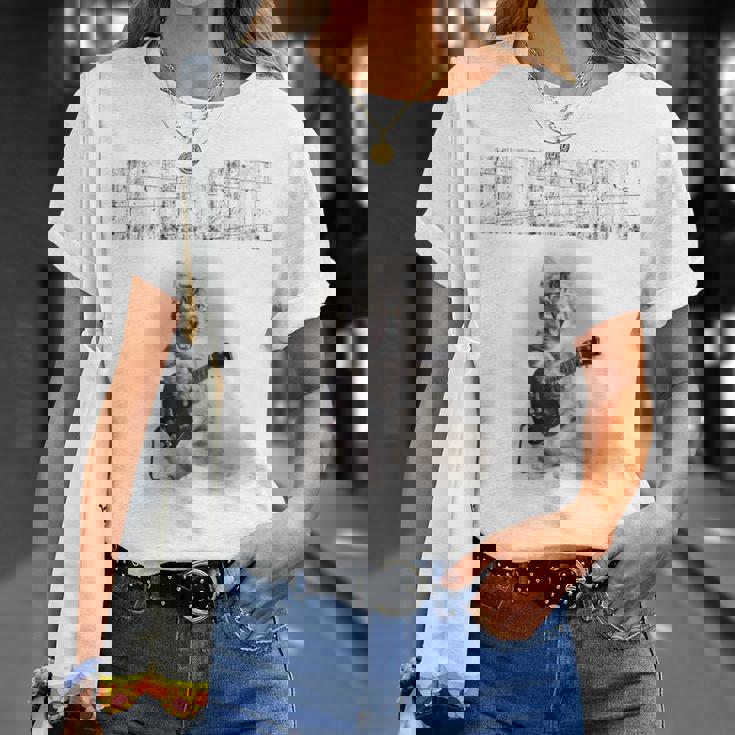 ニャーーーーと叫べ！ ロックな猫 キジトラ 子猫 バンド 長袖tシャツ Tシャツ 彼女への贈り物