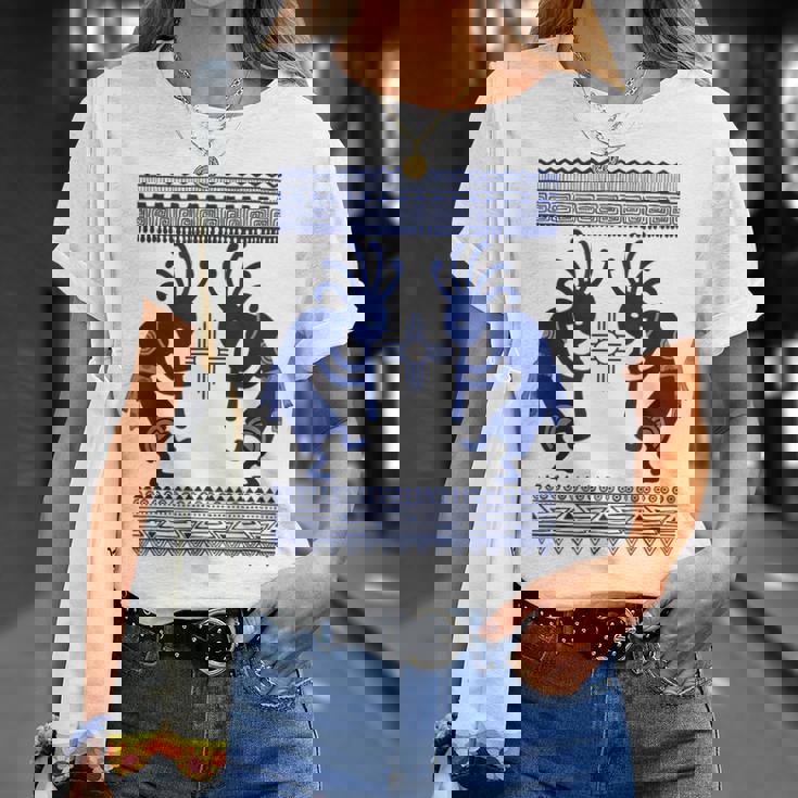 ネイティブアメリカン カルチャー ココペリ ミュージシャンボーダー 1 楽しい Tシャツ 彼女への贈り物