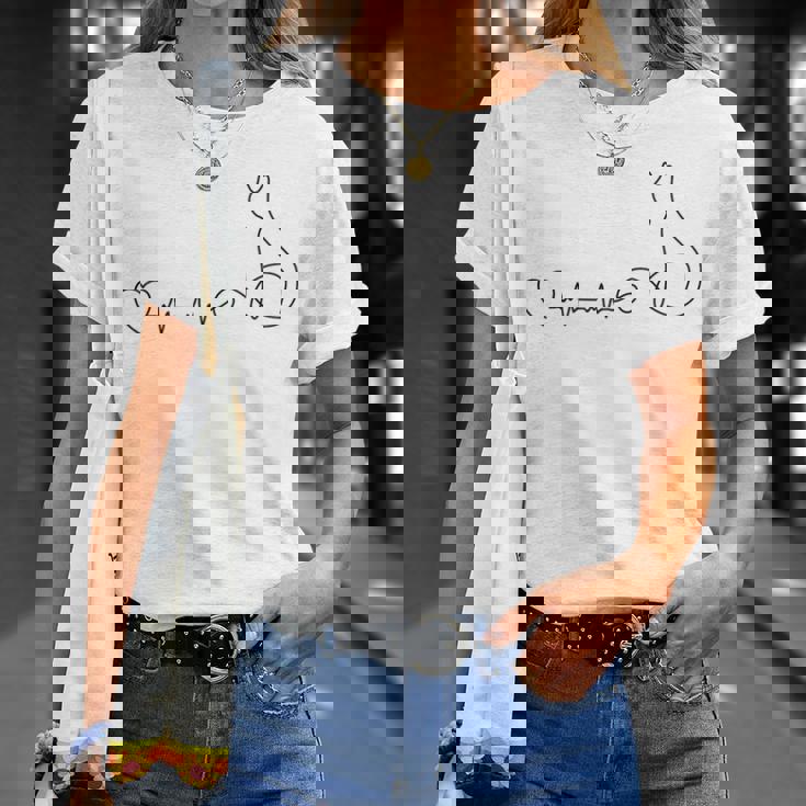 ネコ好きの心拍猫 Tシャツ 彼女への贈り物