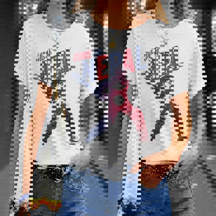 ネパールクリケットジャージ 2024 ネパール国旗サポーター クリケットファン Tシャツ 彼女への贈り物