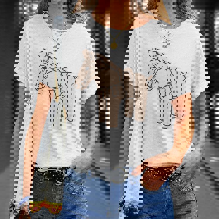 ハニワの馬 埴輪【ゆるフレンズ】歴史土器 シンプル かわいい イラスト 長袖tシャツ Tシャツ 彼女への贈り物