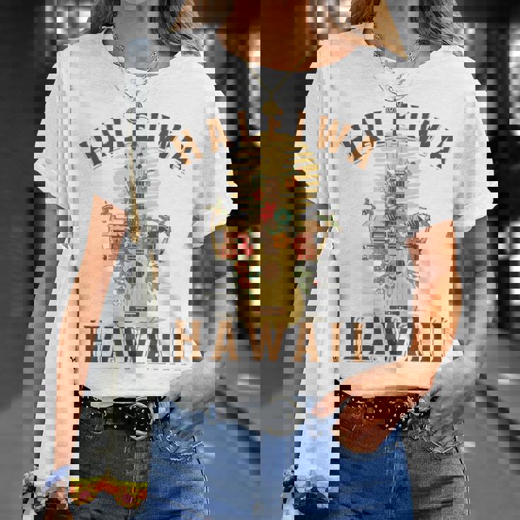 ハレイワ ハワイ ビーチ 夏休み Tシャツ 彼女への贈り物