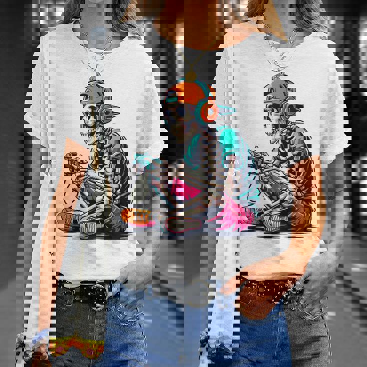 ハロウィン スケルトン ゲーマー おもしろい スケルトン コスチューム ビデオゲーム Tシャツ 彼女への贈り物