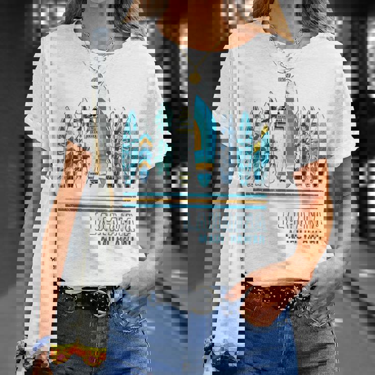 ハワイ ラハイナ マウイ サーフィン ハワイアン Tシャツ 彼女への贈り物