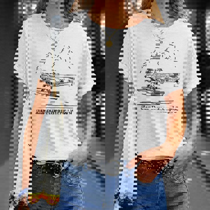 ハンザ ブランデンブルク W29 ドイツ水上飛行機 空飛ぶ雲 Tシャツ 彼女への贈り物
