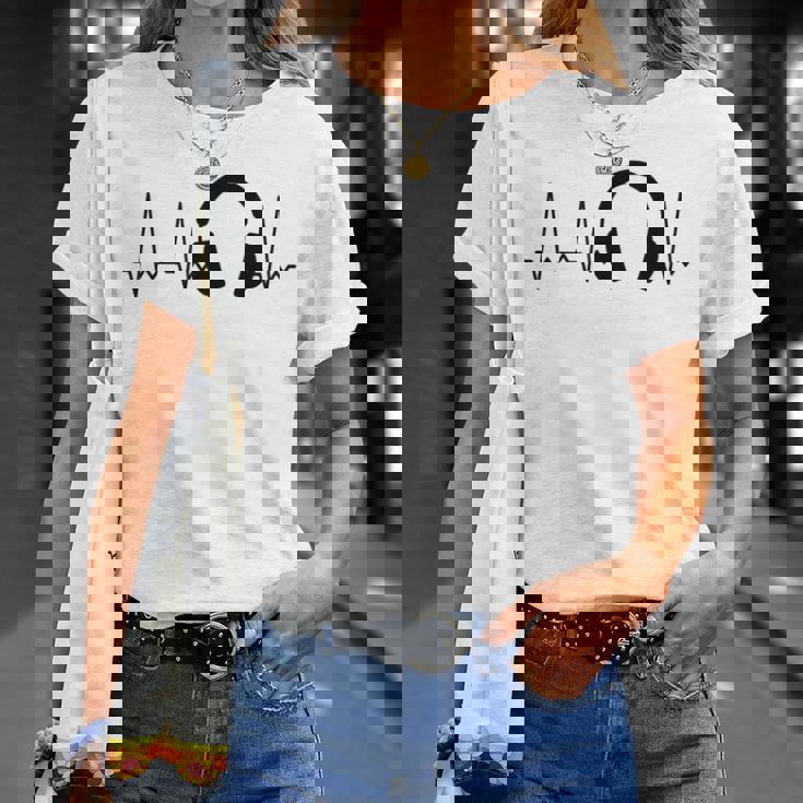 ハートビートヘッドホン Tシャツ 彼女への贈り物