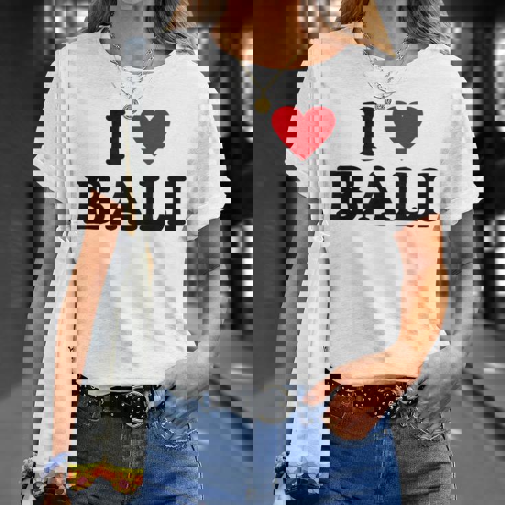 バケーションアイランドハート-ファニーアイラブバリ Tシャツ 彼女への贈り物