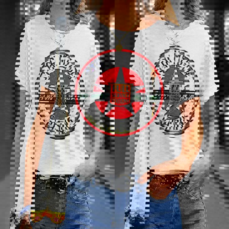 バックプリントのみ レトロ ビンテージ ガソリンスタンド スター モーター オイルカー Tシャツ 彼女への贈り物